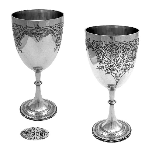 Victorian Silver  Goblet 1880